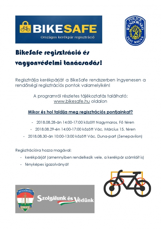 BikeSafe regisztráció és  vagyonvédelmi tanácsadás!