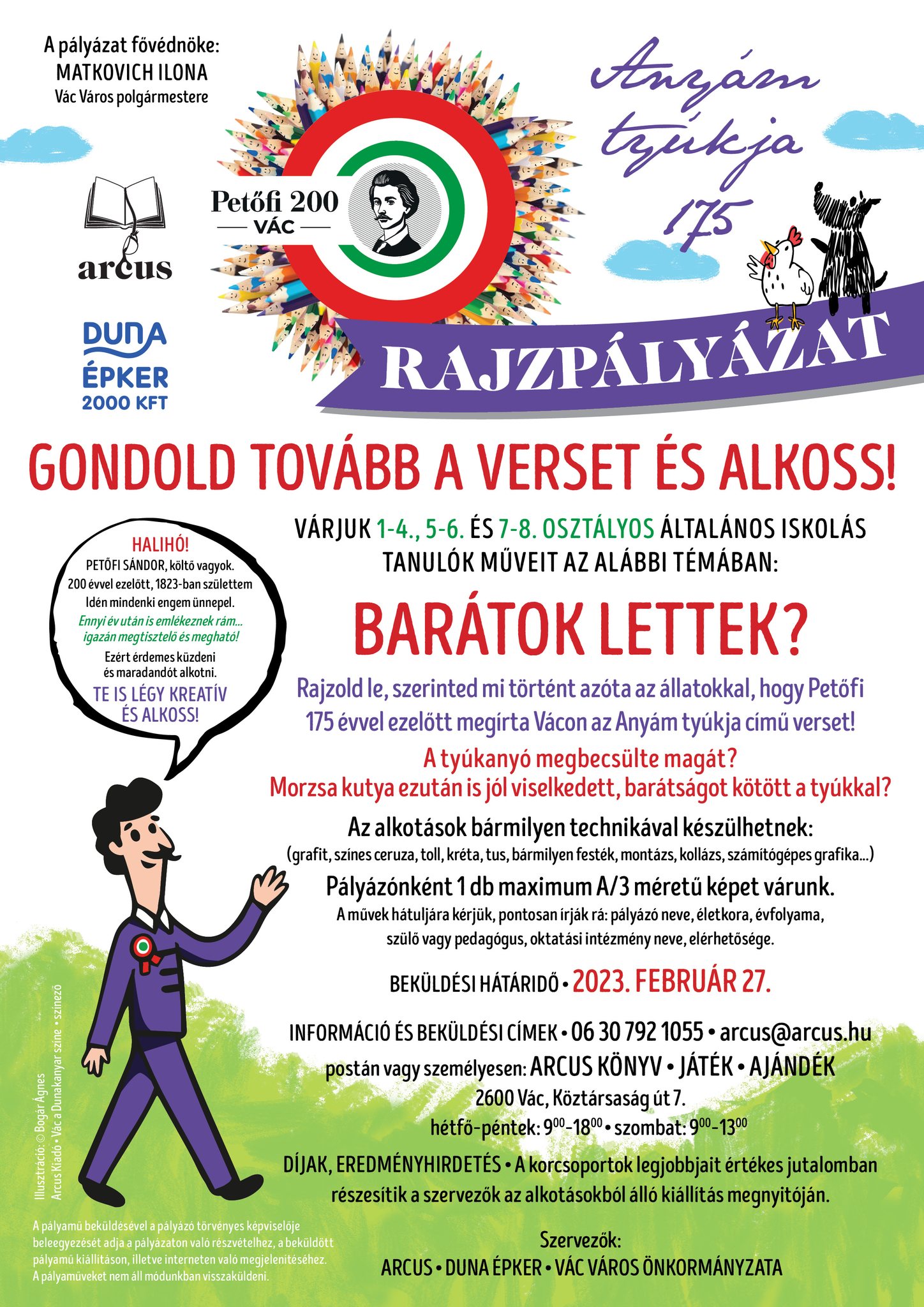 Rajzpályázat gyerekeknek a Petőfi-évben