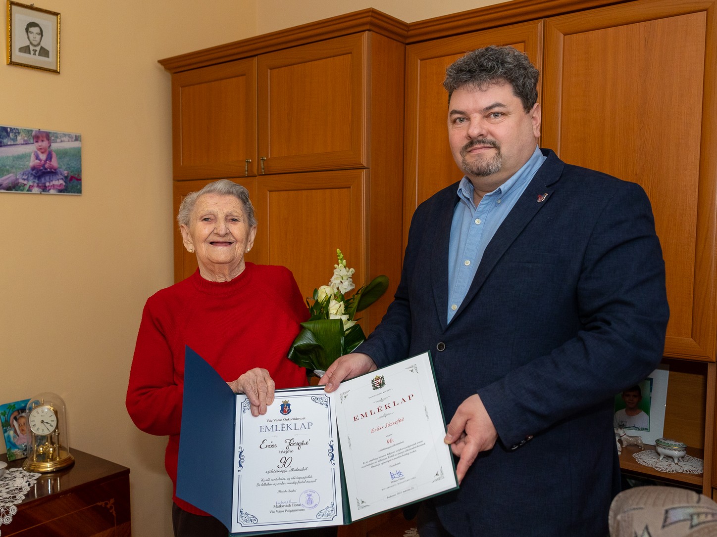 Szeretettel köszöntjük a szépkorú Erőss Józsefnét