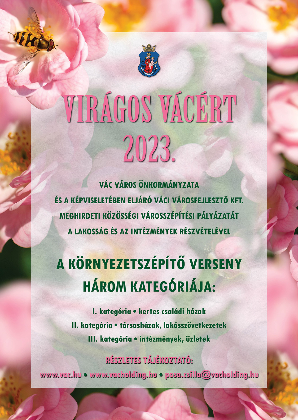 Meghirdették az idei Virágos Vácért pályázatot