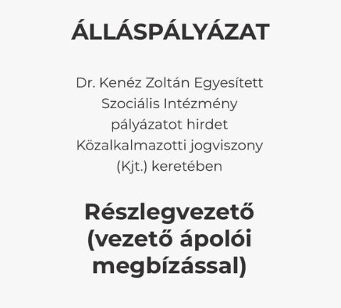 Munkatársakat keresnek a szociális szférába