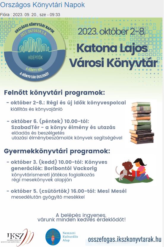 Országos Könyvtári Napok Vácon