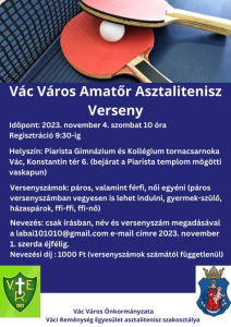 Pingpongversenyt szervez az önkormányzat és a Reménység