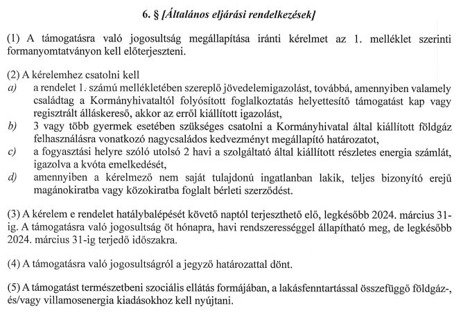 Az energetikai támogatások igénybevételéről