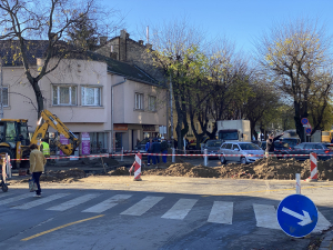 Csőtörés a Belvárosban