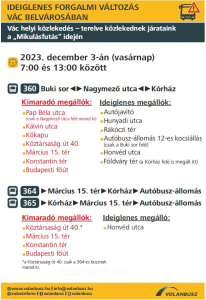Buszjárat változások a vasárnapi Mikulásfutás alatt