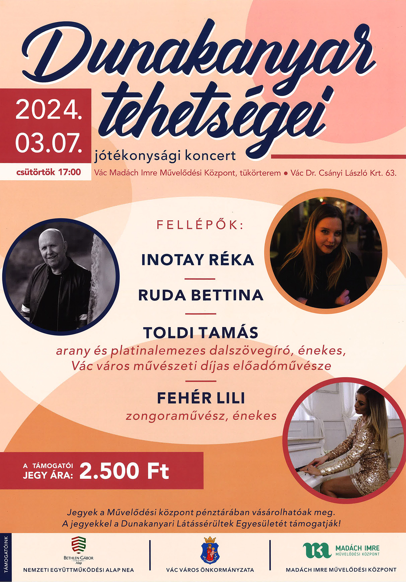 Jótékonysági koncert a látássérültek javára