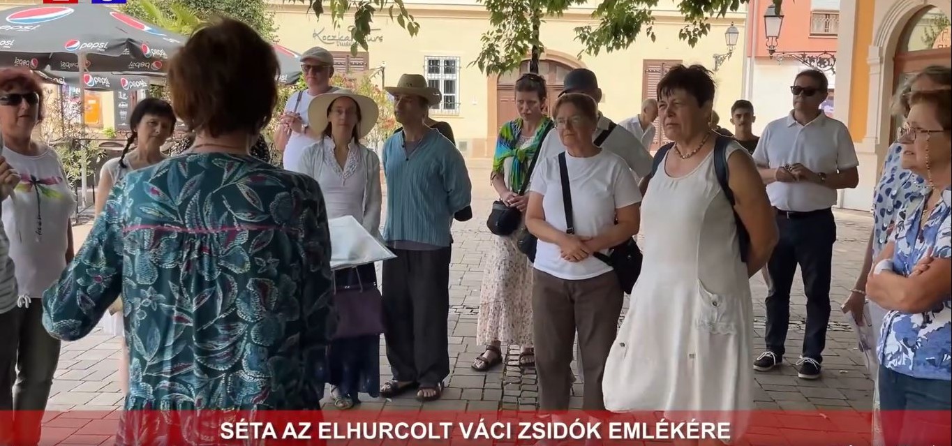 Emlékséta az elhurcolt váci zsidók tiszteletére