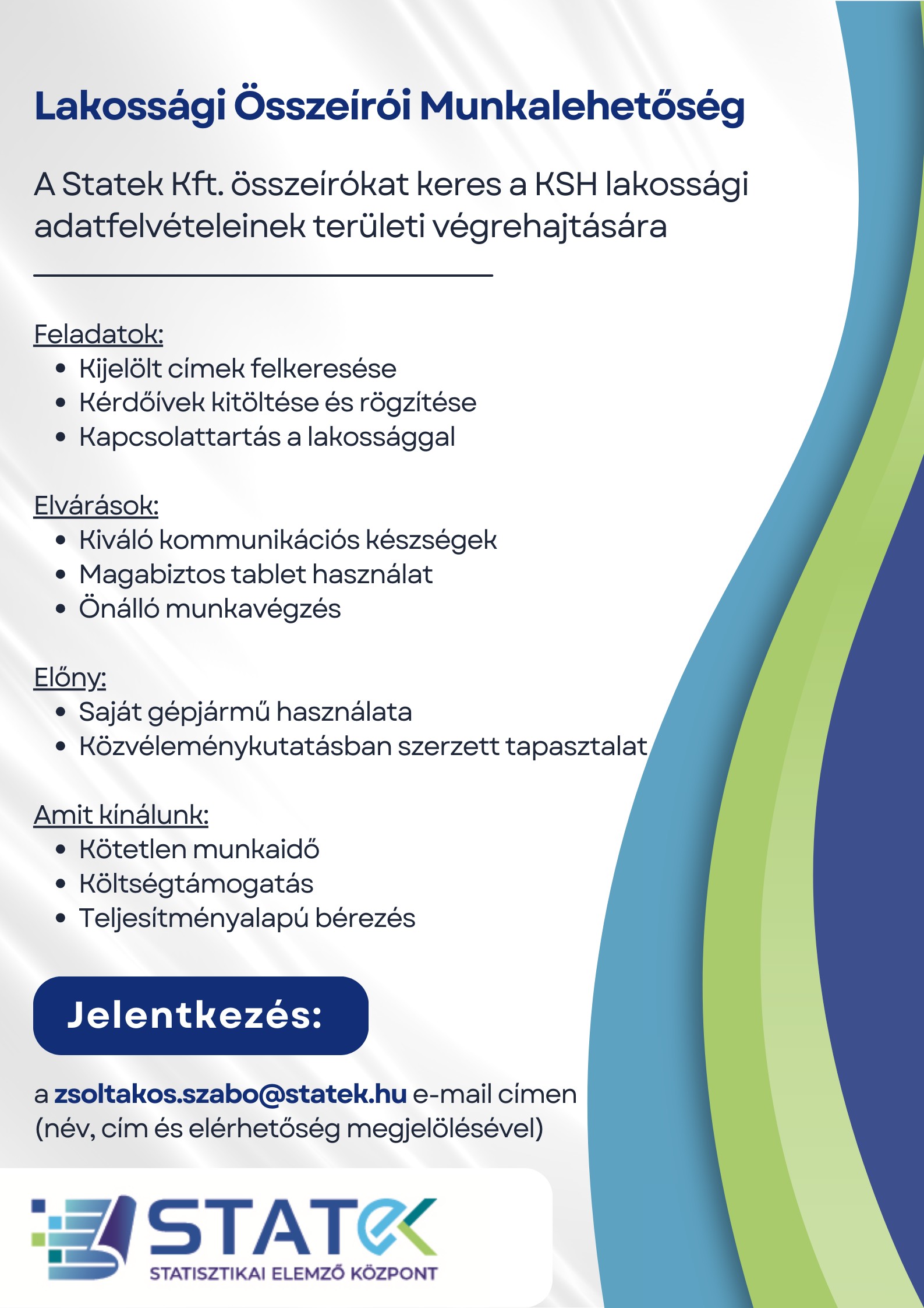 STATEK Kft. Lakossági adatfelvételek