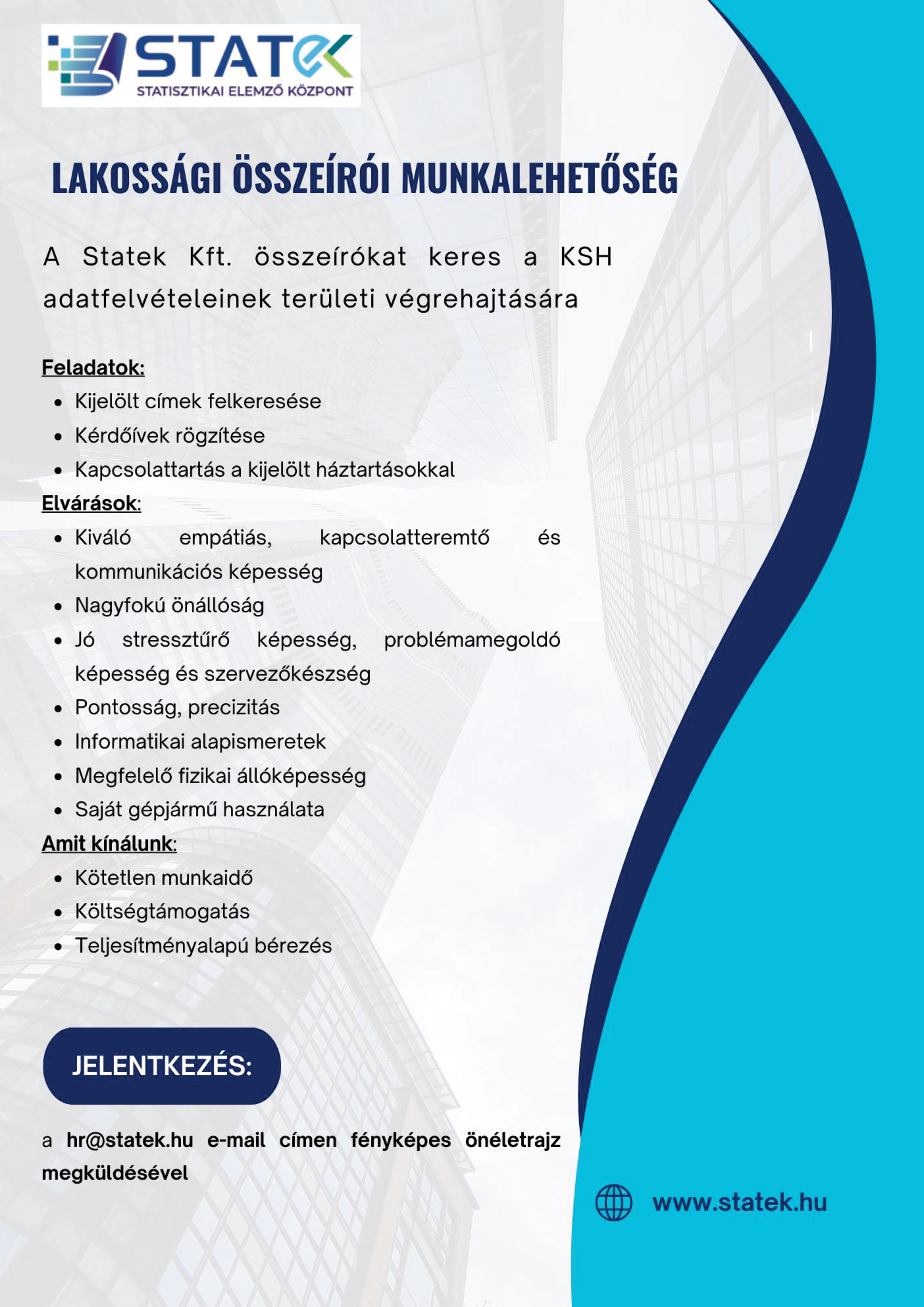 Összeírók jelentkezését várják