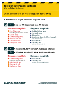 Buszjárat változások a vasárnapi Mikulásfutás alatt